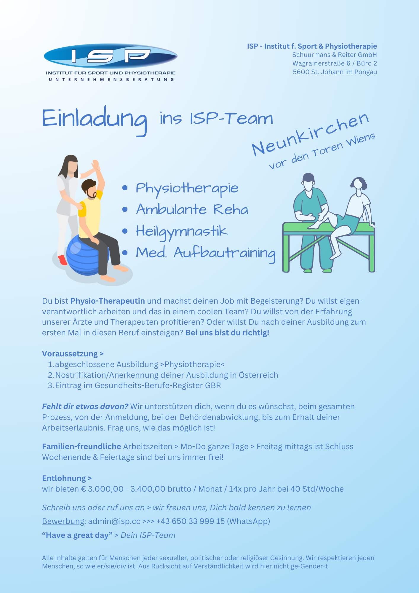 Einladung ins ISP-Team NK Job-Angebot Neunkirchen
